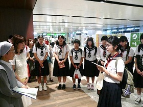 仙台駅の出発式.JPG